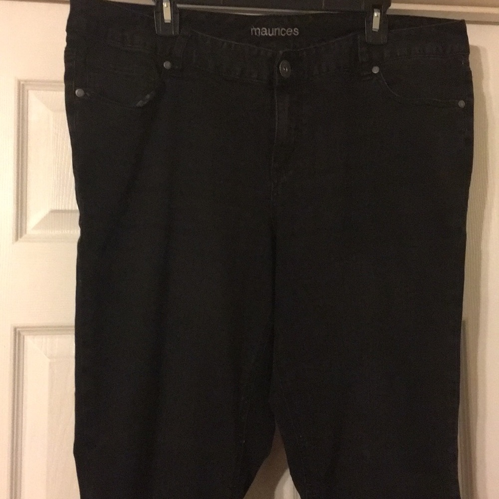 Maurices black “blue jean” pants